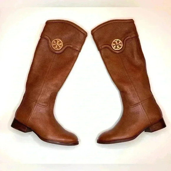 Tory Burch Women’s Selma Leather Riding Boots size 5.5 M - Picture 3 of 13